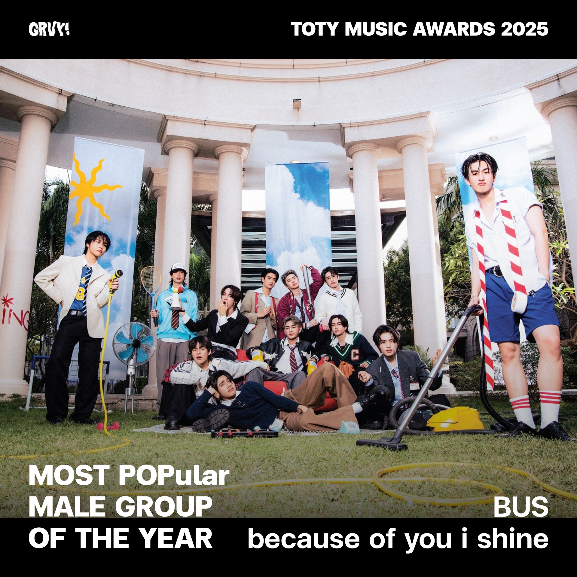 ภาพบรรยากาศ สรุปผลรางวัล TOTY MUSIC AWARDS T-POP STAGE 2025 ลำดับที่ 25
